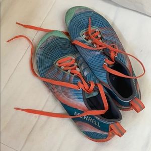 • Merrell • sea blue & coral Vapor Glove 2